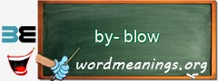 WordMeaning blackboard for by-blow